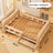 Solid Wood Raised Dog Bed, Elevated Kennel with Mat Option