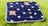 Soft flannel pet blanket with navy paw print