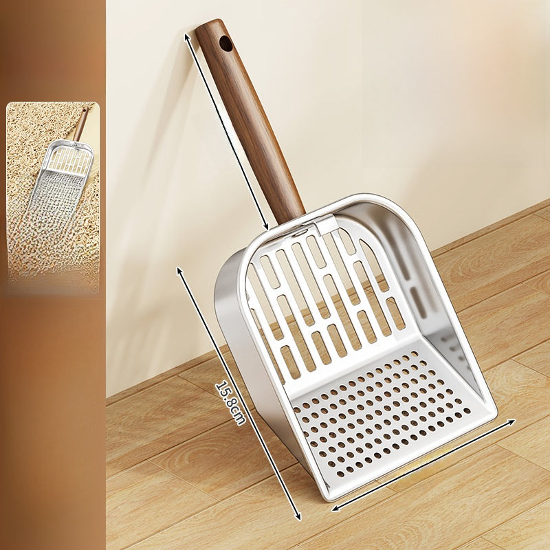 Long Handle Cat Litter Shovel in Stainless Steel or Plastic
