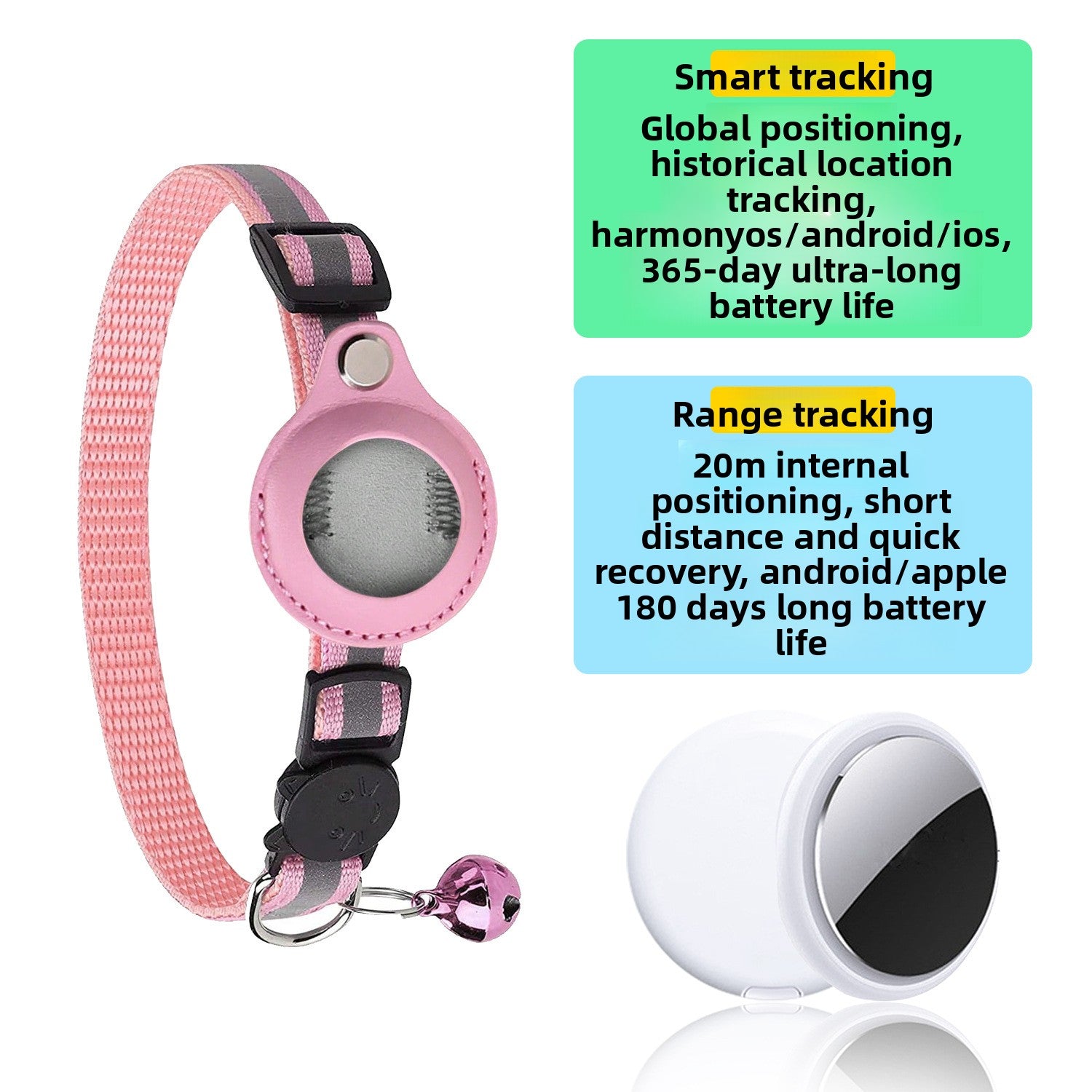 Reflective nylon dog tracking collar with locator, product image 10
