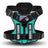 Reflective tactical dog harness and lead set in 11 colour options