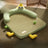 Square green washable dog bed with cooling bean mat, photo 40