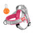 Reflective no pull saddle harness in red and blue on a dog