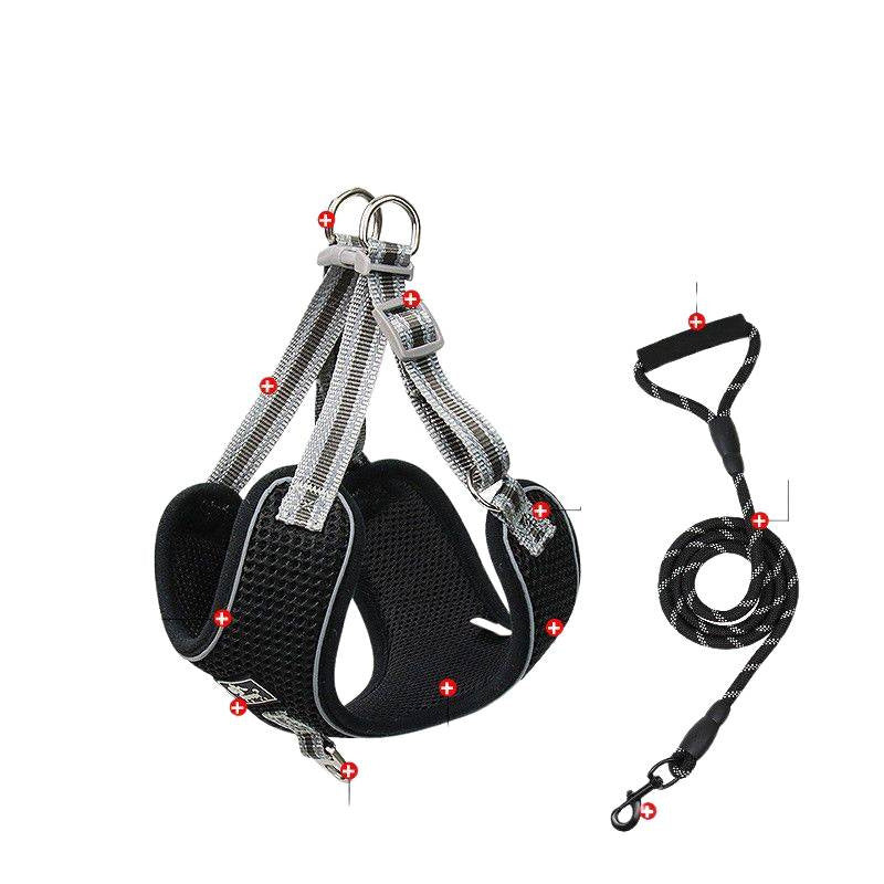 Mesh reflective dog harness, available from Pet Royale UK