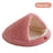 Plush enclosed cave bed for cats in gradient grey, product image 42