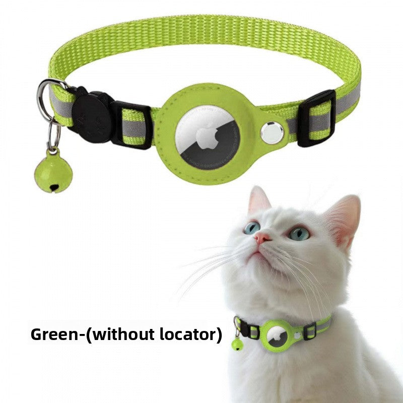 Slim polyester cat collar with bell and AirTag holder, tag not included, product image 11