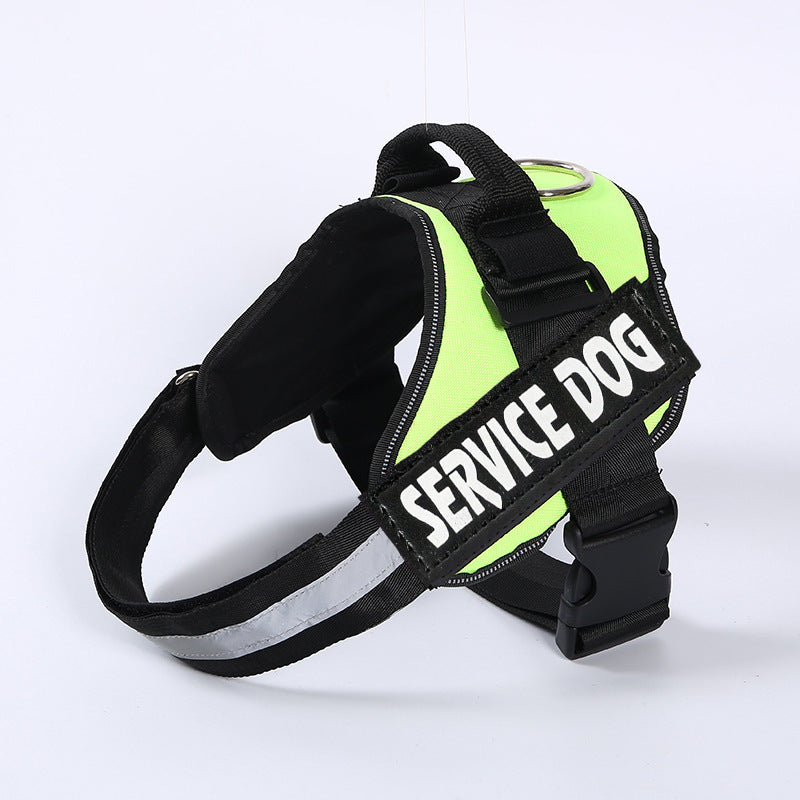 Adjustable polyester vest dog harness with 1.5m lead, main product photo