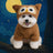 Fleece lined animal costume hoodie for dogs and cats in Owl, in a home setting