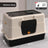 Fully Enclosed Stainless Steel Cat Litter Box, 50cm Wide