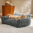 Removable washable pet bed with wavy grid, main product photo