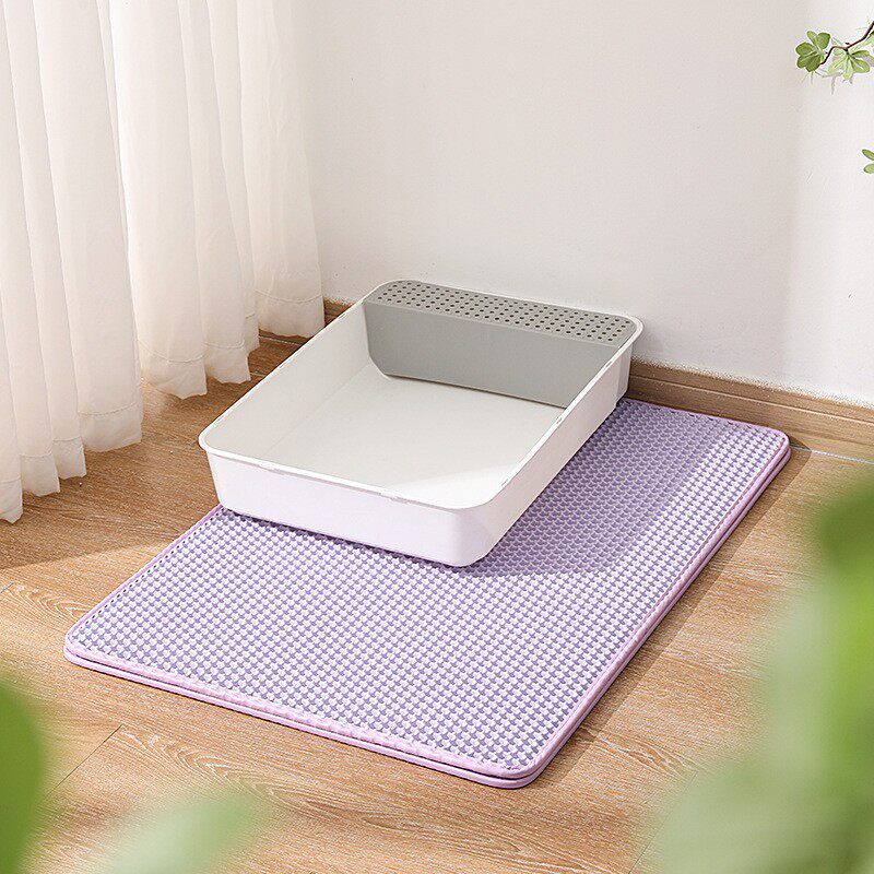 Waterproof Double Layer Cat Litter Mat with Anti-Slip Base