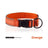 Nylon dog collar with tracker holder pocket in orange, view 7