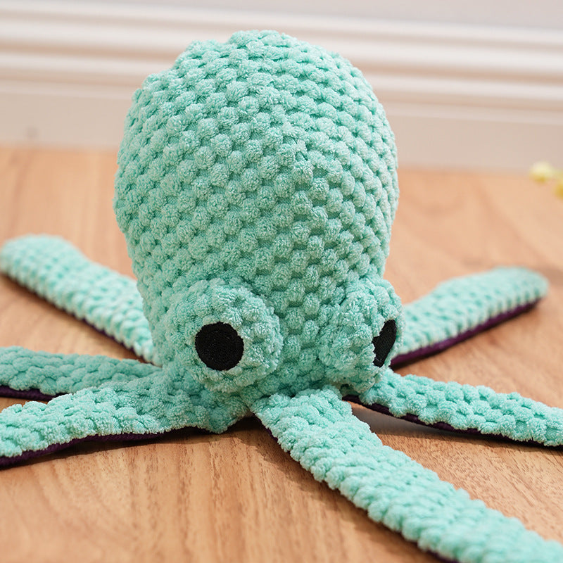Plush octopus squeaky toy for dogs and cats - photo 3