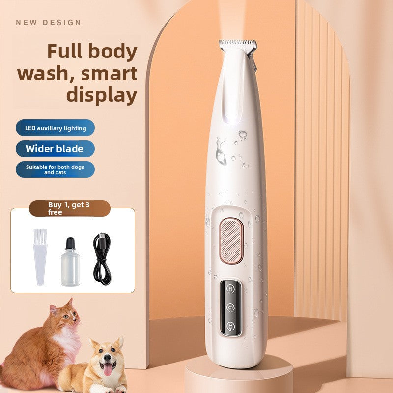3-in-1 Waterproof LED Paw Trimmer and Nail Grinder for Dogs and Cats