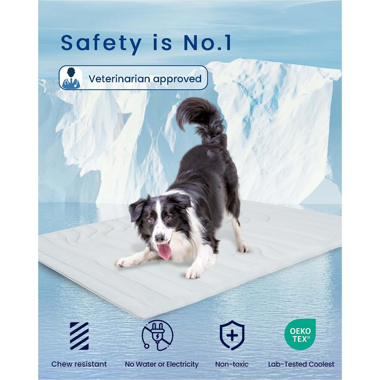 Grey gel pet mat for cooling in summer, photo 4