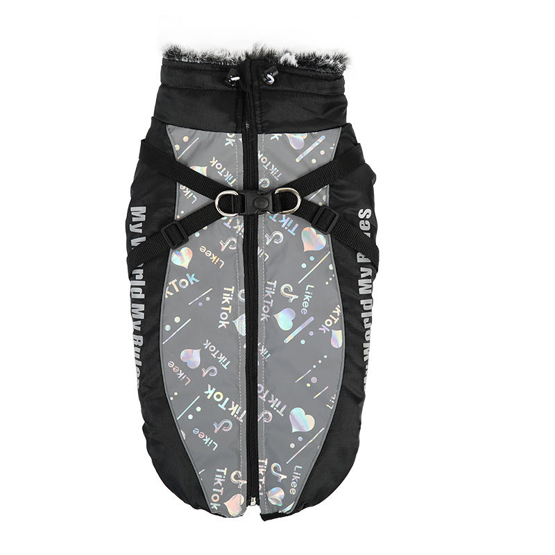 Windproof padded coat for large dogs, available in 5 colours, image 26