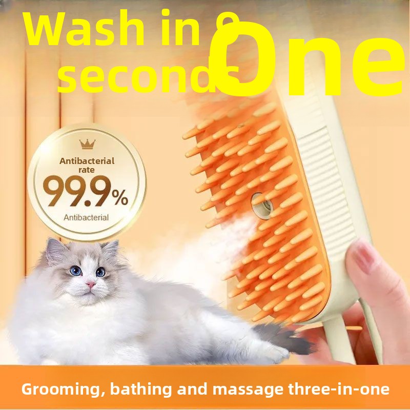 Spray Massage Comb with Steam, Fine Mist Detangler for Dogs and Cats