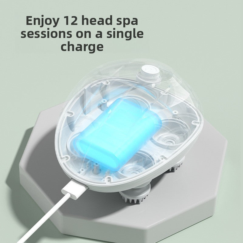 White electric octopus pet massager brush with soft bristles, photo 4