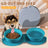 Portable Foldable Silicone Pet Bowl, Collapsible Travel Dish for Dogs and Cats