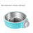 Hanging cage pet bowl with stainless steel insert