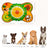 Bone-shaped dog snuffle mat in golden yellow fabric