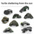 Resin rock turtle basking platform and reptile hide, shown in 37 colours and styles