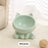 Ceramic Cat Bowl with Angled Mouth and Reaching Hand Designs, Easy-Clean Pet Food Dish