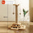 Cartoon cat climbing rack with sisal scratching post in Solid Wood, 46cm