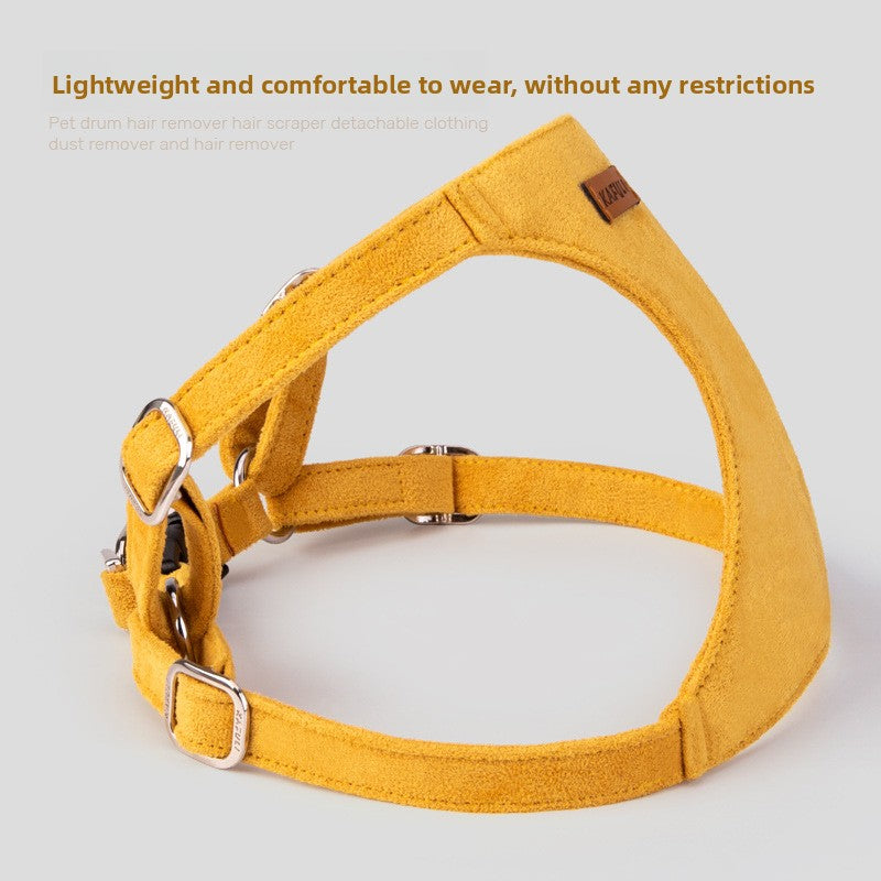 Suede-feel harness and lead for small pets, available from Pet Royale UK