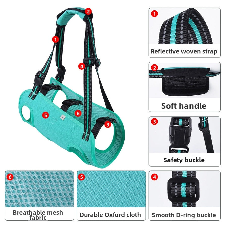 Dog mobility support harness, 3 sizes available from Pet Royale UK