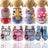 Breathable mesh summer pet vest for dogs and cats in Pink Bear Strap, front view