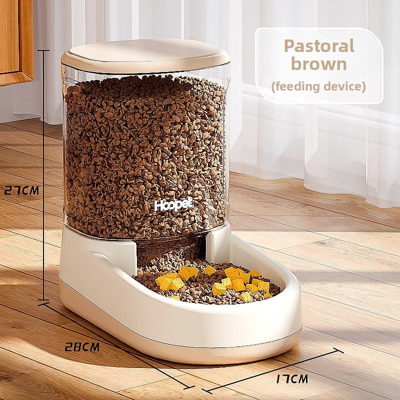 Gravity-Fed Automatic Pet Water Dispenser and Food Feeder Set, 3500ml Large Capacity