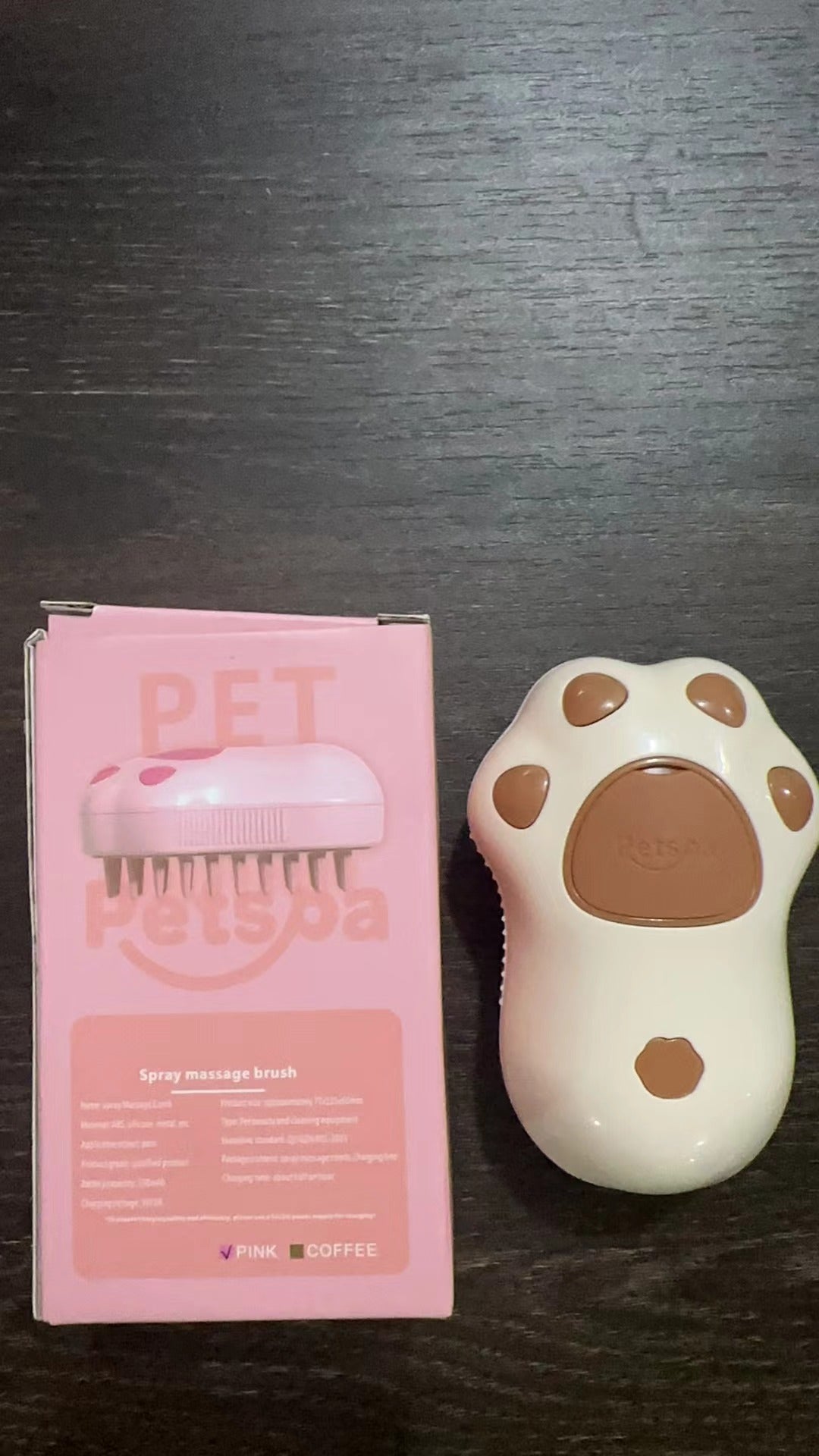 Pet Steam Spray Brush for Cats and Dogs, Reduces Flying Fur
