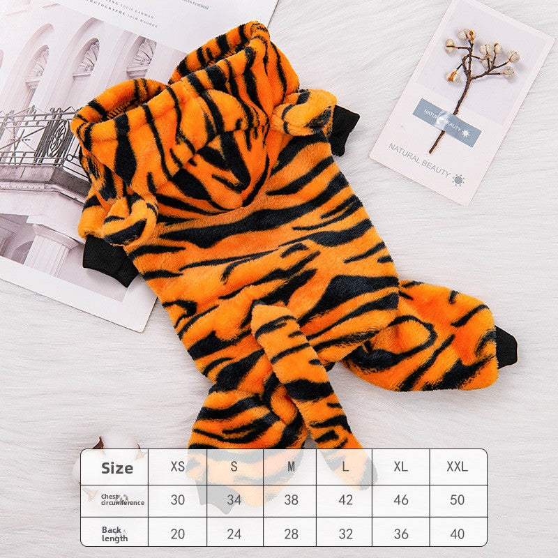 Thick padded tiger costume for small dogs, in Orange Tiger, image 10