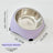 White raised tilted cat bowl with stainless steel dish, view 15