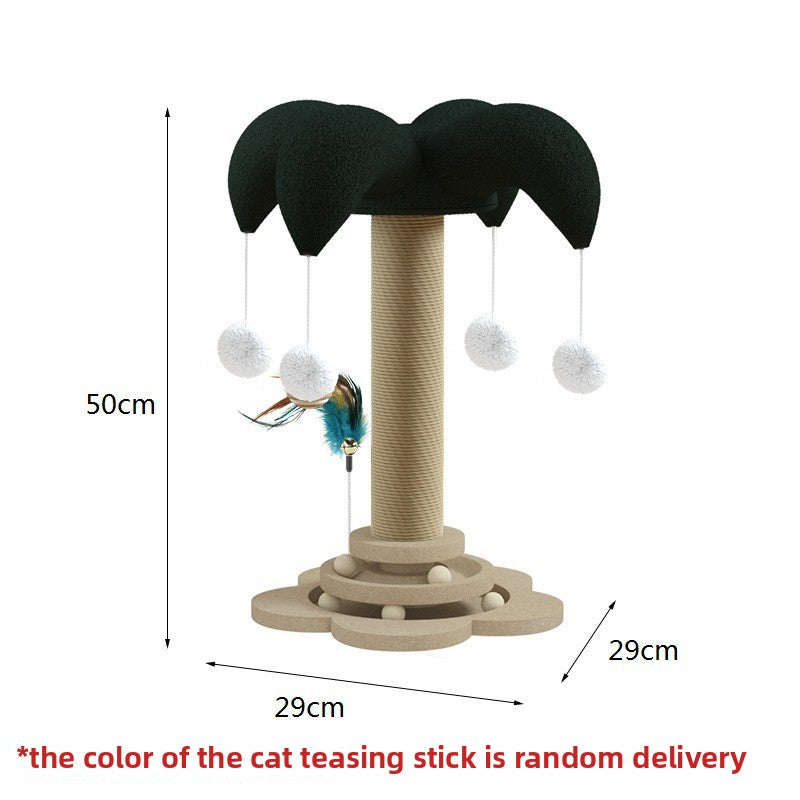 Cat turntable toy with sisal scratching post, photo 6 of 13