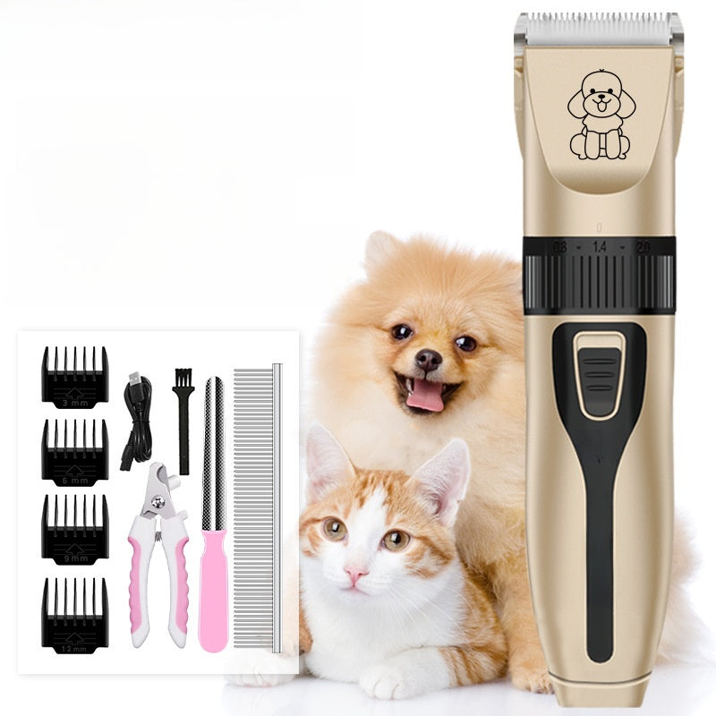 Cordless Pet Hair Clipper with Upgraded Ceramic Blade and Combs