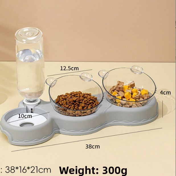 Automatic Pet Feeding Bowl with Water Dispenser