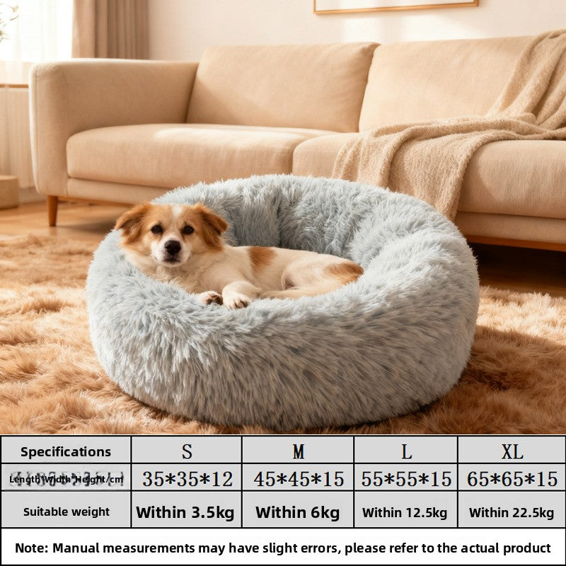 Quilted warm pet bed with cushioned base for cats and small dogs, photo 11