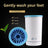 Black and white electric pet paw cleaner with silicone brushes