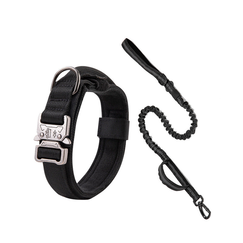 Tactical nylon dog collar with handle, 3 sizes available