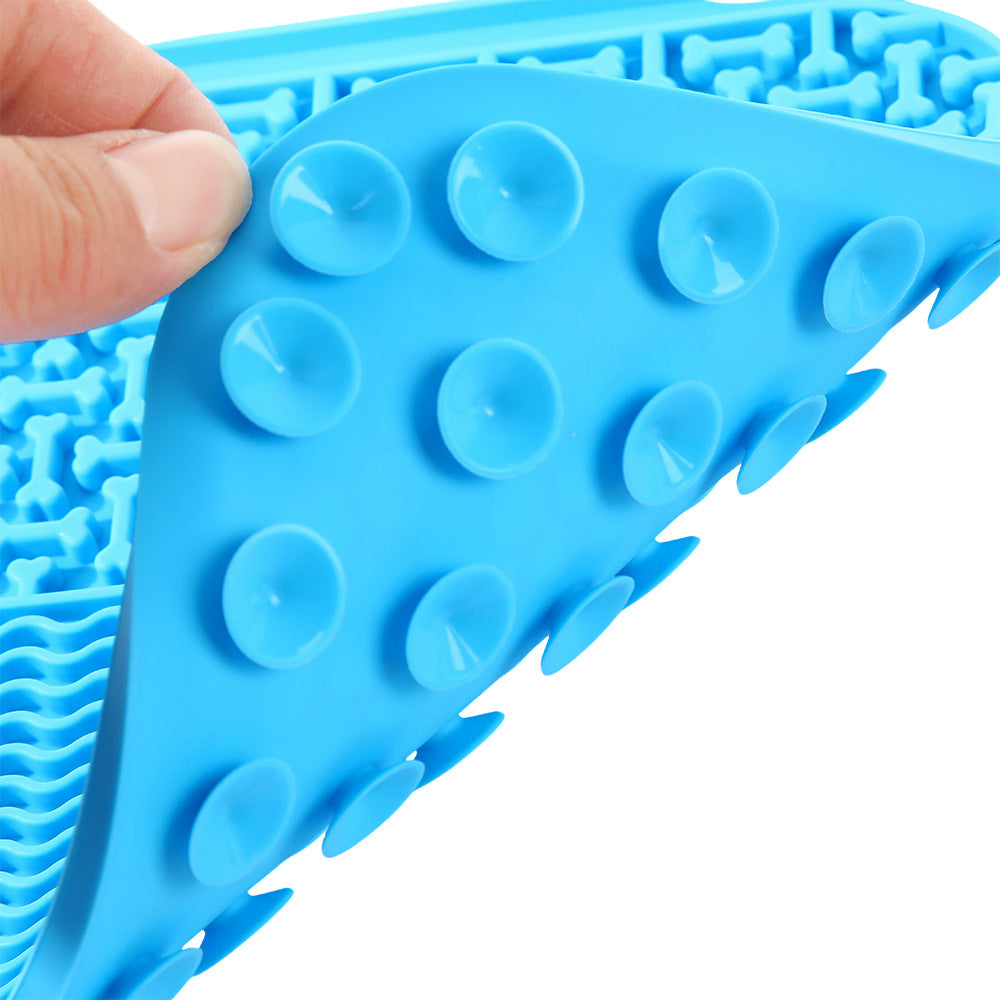 Silicone Slow Feeder Lick Mat with Suction Base and Scraper for Cats and Dogs