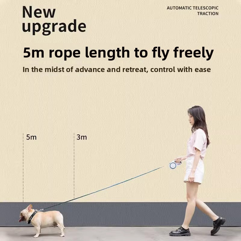 5m retractable dog lead, close-up detail view from Pet Royale UK