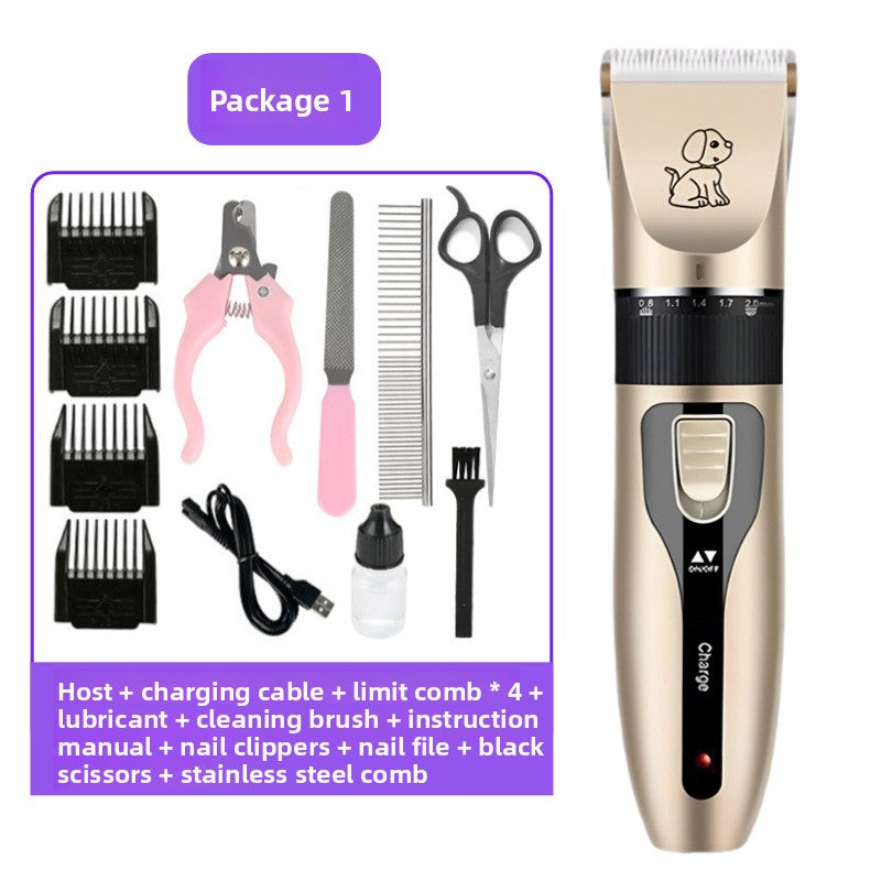 Pet Hair Clipper Grooming Kit with Steel Comb and Scissors