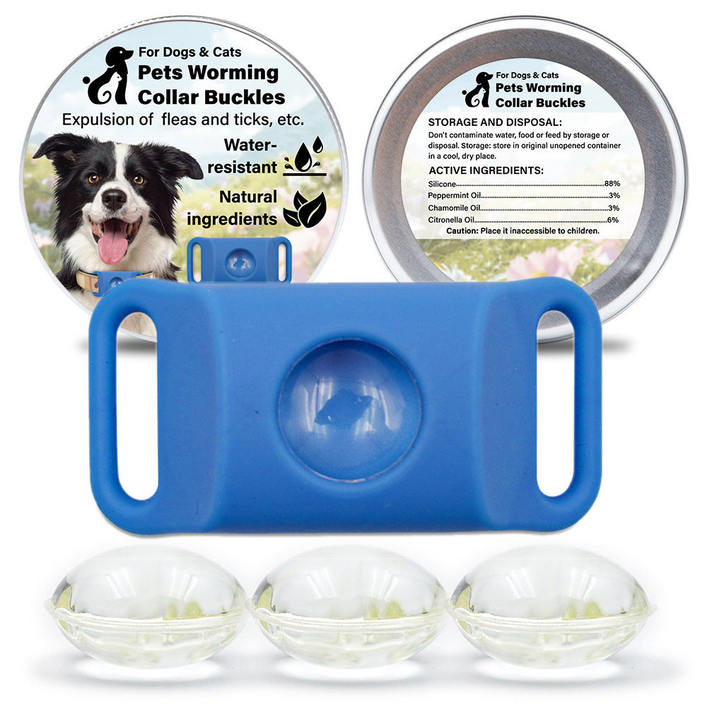Pet Cat Dog Button Silicone Collar