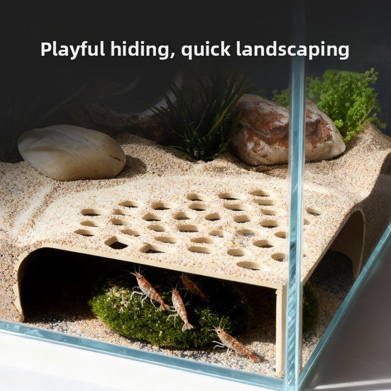 Rock style tank decoration with a cave opening