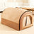 Enclosed pet bed with removable cover, photo from another angle