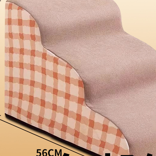 Pet ramp stairs with removable washable cover in Off-White 3 Step Upgraded, size Ramp Stairs