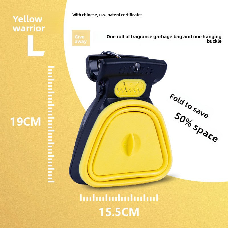 Foldable Dog Poo Scooper with Bag Holder, Portable Waste Picker