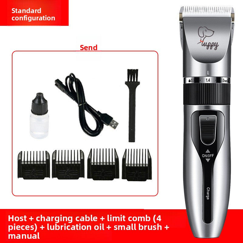 Cordless Dog Hair Clipper Kit with Thin or Thick Cutter Heads